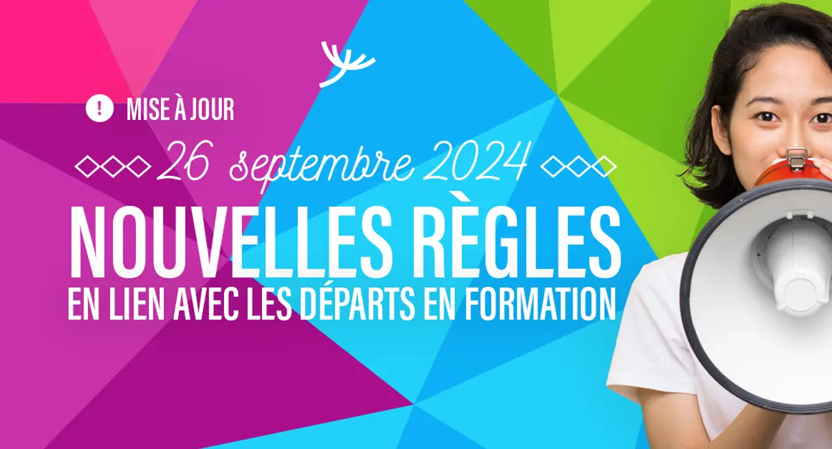 Nouvelles règles départs en formation 2024